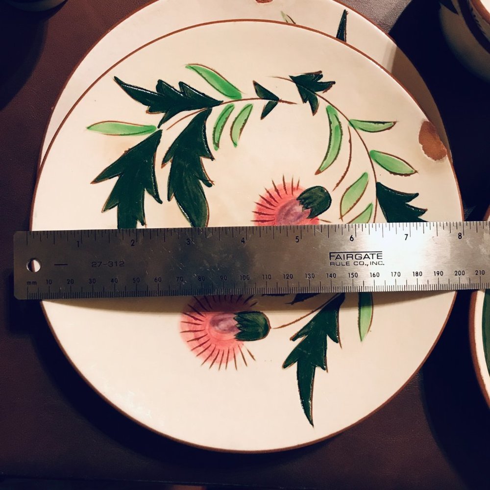 Vintage Stangl Thistle Dinnerware- pink green white floral (19 pieces avail.) - Picture 12 of 14